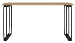 Drewniane biurko 140x60 dla dorosłych i uczniów dąb - Boliwio 13X