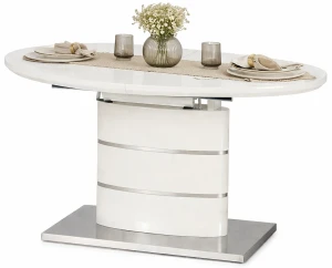 Stół rozkładany biały połysk - Flarin