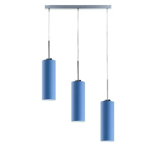 Lampa wisząca z abażurami na srebrnym stelażu - EX385-Składany - 18 kolorów