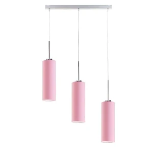 Lampa z podłużnymi kloszami na chromowanym stelażu - EX386-Składany - 18 kolorów