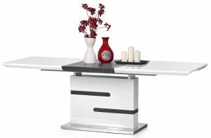 Stół rozkładany biały + popiel - Maurycy