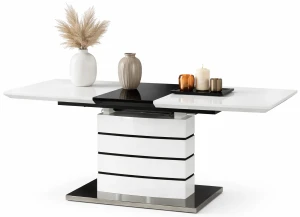 Biały stół rozkładany w połysku - Ifexo