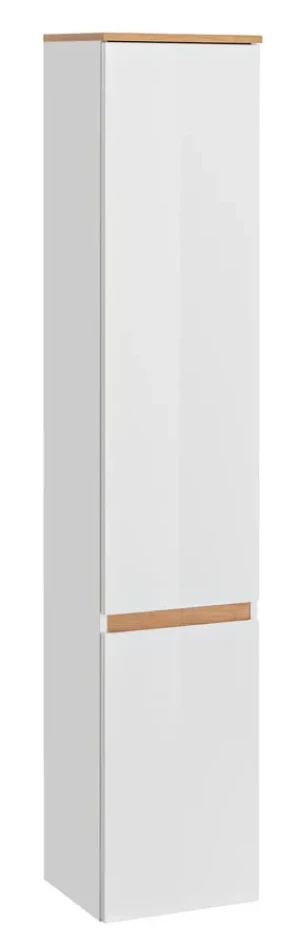 Podwieszany słupek łazienkowy - Elekta 2X Biały połysk