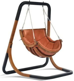 Fotel wiszący bujany terracotta - Oreso 2X