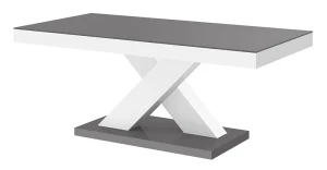 Praktyczna ława biało - szara - Starki 2X