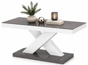 Praktyczna ława biało - szara - Starki 2X