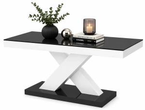 Komfortowa ława biało - czarna - Starki 2X