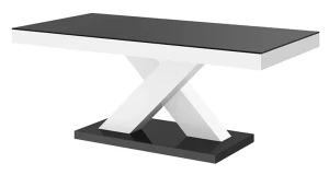 Komfortowa ława biało - czarna - Starki 2X