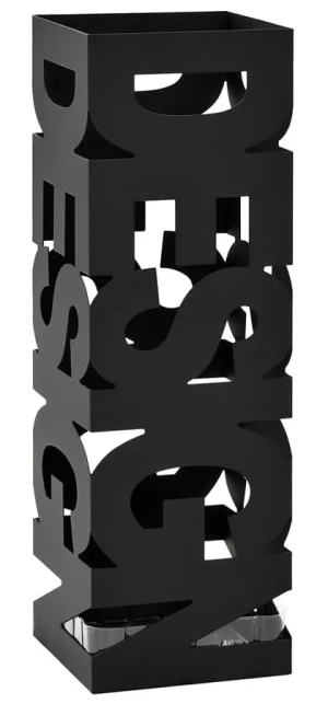 Czarny designerski stojak na parasole - Horux 4S