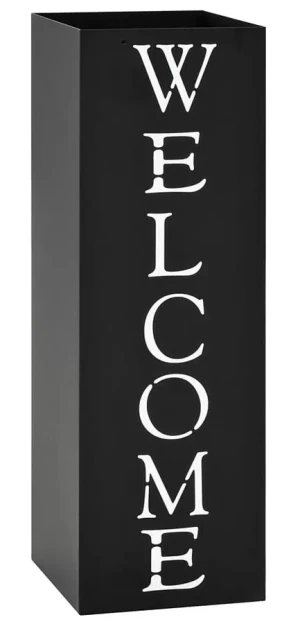 Czarny metalowy parasolnik z napisami - Persi 2S