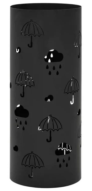 Czarny stalowy stojak na parasole - Lexo 2S