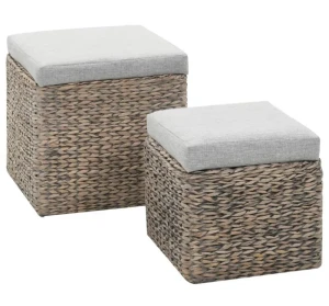 Zestaw dwóch otwieranych puf - Gartix