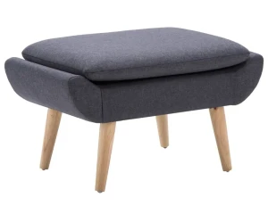 Szara pufa siedzisko i podnóżek - Mexi