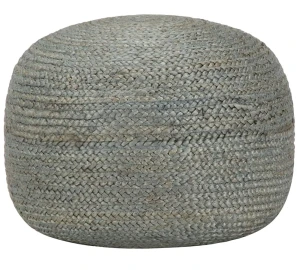 Okrągła zielona pufa do salonu - Opola 2X