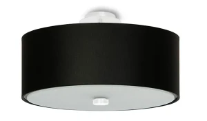 Czarny okrągły plafon z abażurem 30 cm - EX661-Secret