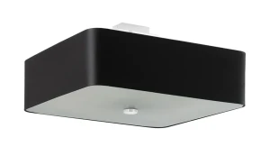 Czarny kwadratowy plafon LED - EX667-Misty