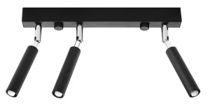 Czarny nowoczesny plafon reflektor - EX673-Totemi