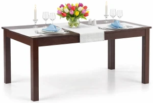 Nowoczesny rozkładany stół ciemny orzech - Ignis