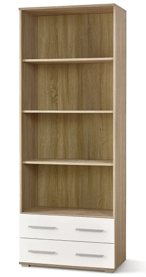 Regał w kolorze biały, dąb sonoma - Kaloe C4