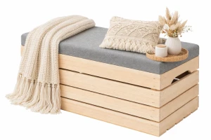 Naturalna sosnowa skrzynia do przechowywania Nikolis 3X- 38 kolorów