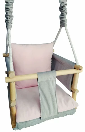 Różowa huśtawka kubełkowa dziecięca - Bilogr