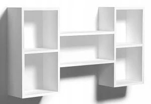 Biała wisząca półka ścienna - Scarpi 2X