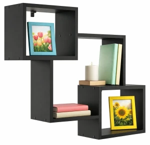 Czarna nowoczesna półka na ścianę - Minis