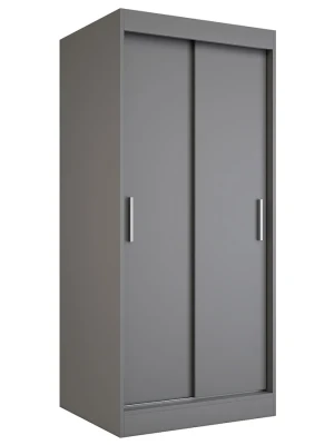 Antracytowa szafa przesuwna - Erco 2X