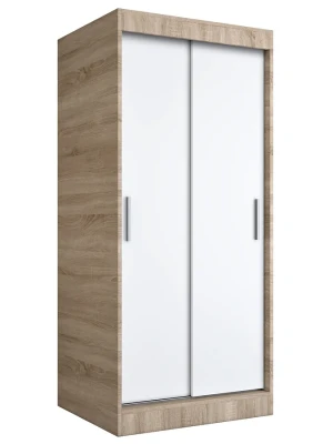 Szafa przesuwna dąb sonoma + biel - Erco 2X