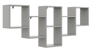 Szara nowoczesna wisząca półka na książki - Corsaro