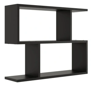 Czarna półka ścienna w stylu industrialnym - Keller