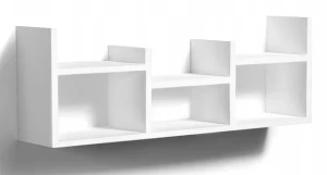 Biała minimalistyczna półka ścienna - Iwez