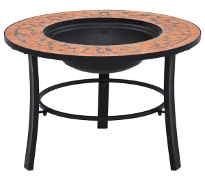 Okrągłe dekoracyjne palenisko ogrodowe terakota - Avor