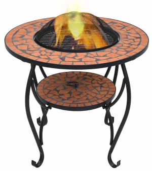 Okrągłe palenisko ogrodowe w kolorze terakoty - Alabama