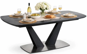 Popielaty nowoczesny stół rozkładany - Ahil