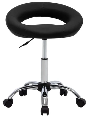 Czarny fotel obrotowy bez oparcia - Vivvi