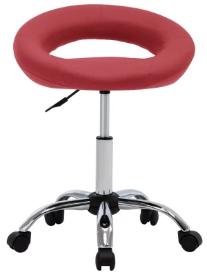 Tapicerowany hoker na kółkach czerwone wino - Vivvi