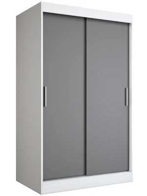 Szafa przesuwna biały + antracyt 120 cm - Erco 3X