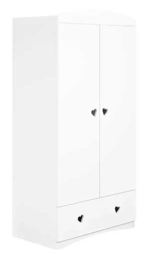 Biała nowoczesna szafa dziecięca - Cecil 6X