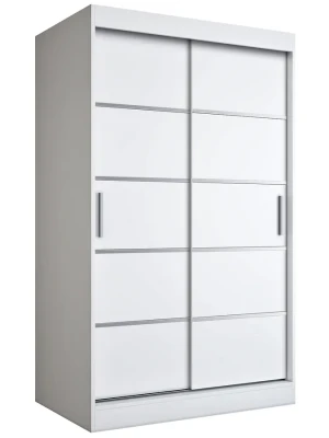 Biała dwudrzwiowa szafa przesuwna 120 - Bohosa 3X