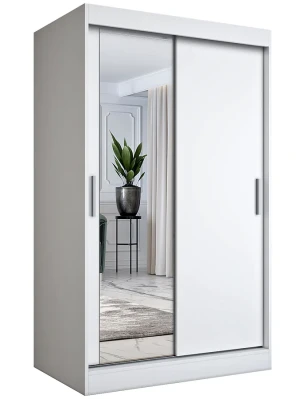 Biała szafa przesuwna z lustrem - Seko 3X