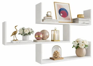 Biała półka wisząca otwarta - Wexo