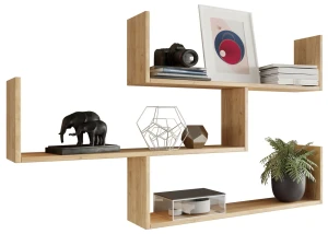 Półka wisząca trzypoziomowa dąb sonoma - Wexo
