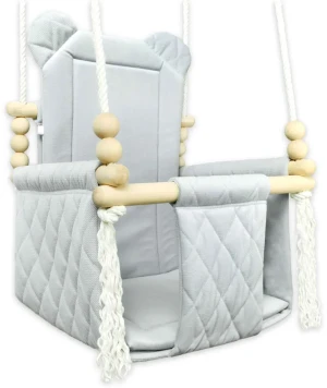 Szara pikowana huśtawka dla dzieci - Rodos V