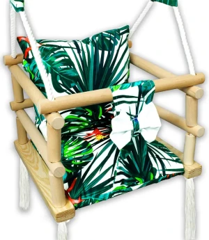 Huśtawka dla dzieci 3w1 szczebelkowa w palmy - Nante