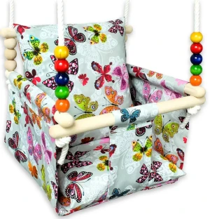 Huśtawka dla dzieci kubełkowa w motylki - Karius