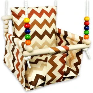 Huśtawka dla dzieci do domu i ogrodu zygzaki - Clara