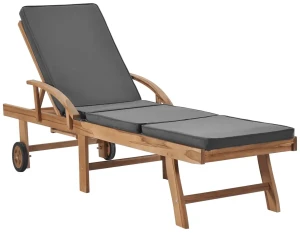 Szary leżak drewniany ogrodowy - Uwer