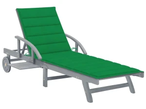 Zielony leżak ogrodowy - Irvine