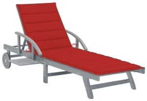 Czerwony leżak ogrodowy - Irvine